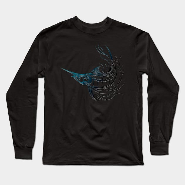 Cool Swordfish tribal Long Sleeve T-Shirt by aaallsmiles